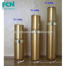 15ml 30ml 50ml Plastic acrylic gold cosmetic packaging luxury lotion bottle